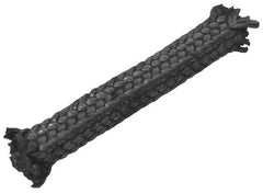 Made in USA - 3/8" x 9' Spool Length, Carbon Fiber Compression Packing - 3,500 Max psi, -450 to 1200° F, Dark Gray - Exact Industrial Supply