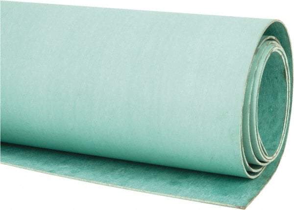 Made in USA - 60" Long x 30" Wide x 1/16" Thick, Aramid Sheet Gasketing - 1,450 Max psi, Green - Exact Industrial Supply