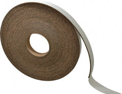 Made in USA - 1" Wide x 1/8" Thick, Adhesive Backed Gasketing Roll - Exact Industrial Supply