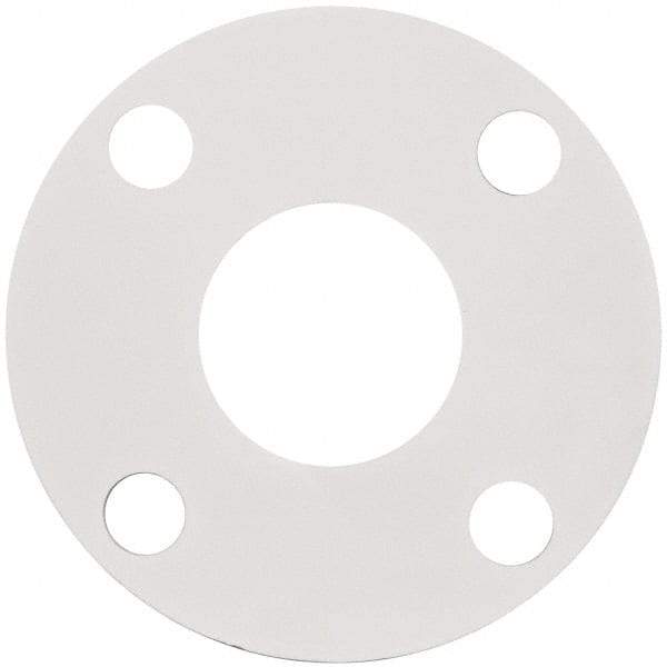 Made in USA - 2" Pipe, Flange Gasket - Gore-Tex GR, White, 1/16" Thick - Exact Industrial Supply