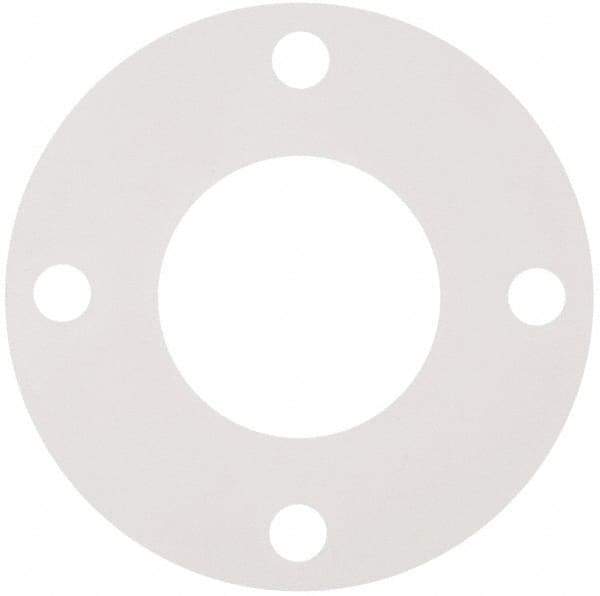 Made in USA - 3" Pipe, Flange Gasket - Gore-Tex GR, White, 1/16" Thick - Exact Industrial Supply