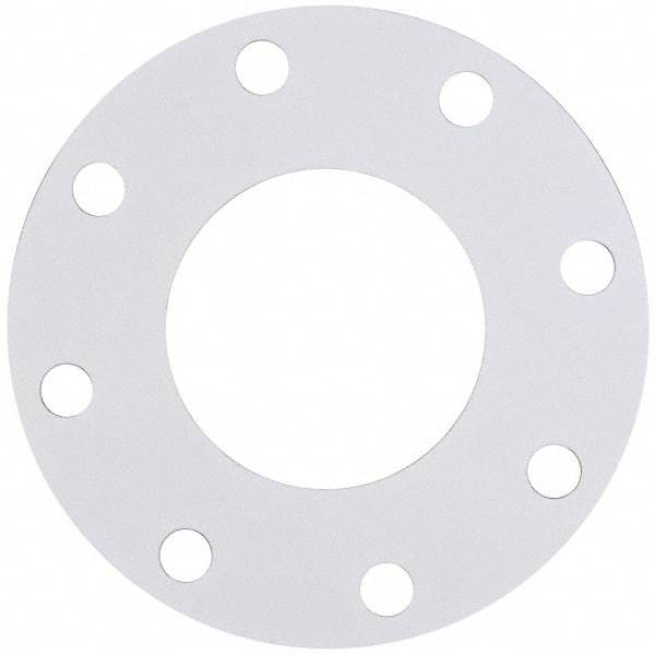 Made in USA - 4" Pipe, Flange Gasket - Gore-Tex GR, White, 1/16" Thick - Exact Industrial Supply