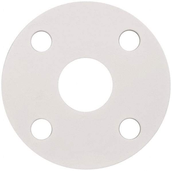 Made in USA - 1-1/2" Pipe, Flange Gasket - Gore-Tex GR, White, 1/16" Thick - Exact Industrial Supply