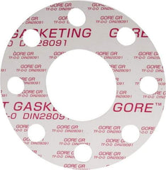 Made in USA - 3" Pipe, Flange Gasket - Gore-Tex GR, White, 1/16" Thick - Exact Industrial Supply