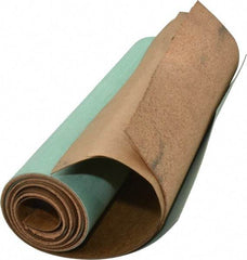 Made in USA - 12" Long x 36" Wide Cork Fiber Sheet Gasketing - Tan & Green - Exact Industrial Supply