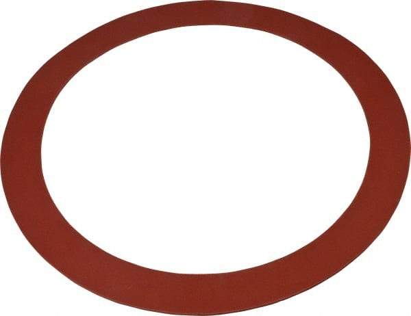 Made in USA - 10" Pipe, 10-3/4" ID x 13-3/8" OD Flange Gasket - Red Rubber, Red, 1/8" Thick - Exact Industrial Supply