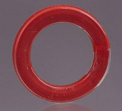 Made in USA - 1.359" ID x 1-15/16" OD Flange Gasket - PTFE, Red, 1/4" Thick - Exact Industrial Supply