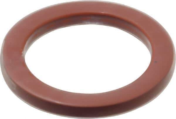 Made in USA - 1-5/8" ID x 2-3/16" OD Flange Gasket - PTFE, Red, 1/4" Thick - Exact Industrial Supply