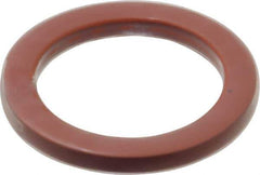 Made in USA - 1-5/8" ID x 2-3/16" OD Flange Gasket - PTFE, Red, 1/4" Thick - Exact Industrial Supply