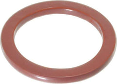 Made in USA - 2" ID x 2-5/8" OD Flange Gasket - PTFE, Red, 1/4" Thick - Exact Industrial Supply