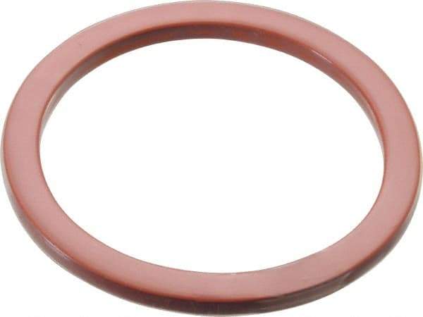 Made in USA - 3" ID x 3-23/32" OD Flange Gasket - PTFE, Red, 1/4" Thick - Exact Industrial Supply