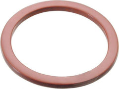 Made in USA - 3" ID x 3-23/32" OD Flange Gasket - PTFE, Red, 1/4" Thick - Exact Industrial Supply