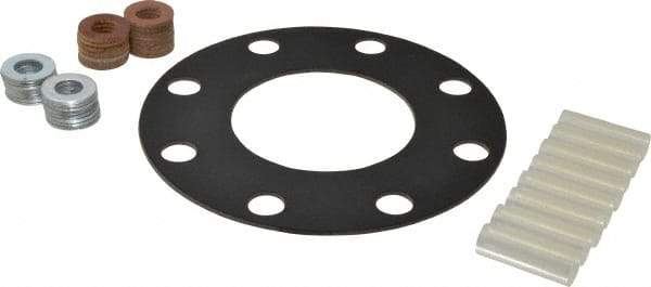 Made in USA - 4" Pipe, 4" ID x 9" OD Flange Gasket - Neoprene Rubber, 1/8" Thick - Exact Industrial Supply
