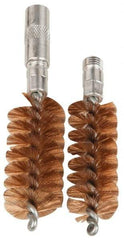 Made in USA - 2 Piece Flexible/Rigid Packing Tool Brush Tip Set - 1/4-20, 1/4-28, 5/16-18 Thread, For 11" & 14-1/2" Flexible or 10" & 14" Rigid Shaft Packing Tools - Exact Industrial Supply