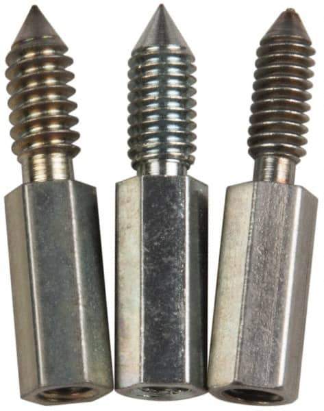 Made in USA - 3 Piece Flexible/Rigid Lantern Gland Thread Adapter Packing Tool Tip Set - 8-32, 10-24, 10-32 Thread, For 7-1/2" Flexible or 6" Rigid Shaft Packing Tools - Exact Industrial Supply