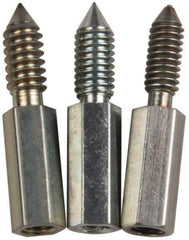 Made in USA - 3 Piece Flexible/Rigid Lantern Gland Thread Adapter Packing Tool Tip Set - 8-32, 10-24, 10-32 Thread, For 7-1/2" Flexible or 6" Rigid Shaft Packing Tools - Exact Industrial Supply