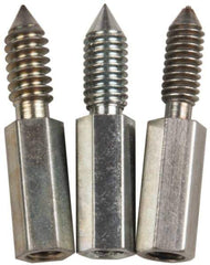 Made in USA - 3 Piece Flexible/Rigid Lantern Gland Thread Adapter Packing Tool Tip Set - 1/4-20, 1/4-28, 5/16-18 Thread, For 11" & 14-1/2" Flexible or 10" & 14" Rigid Shaft Packing Tools - Exact Industrial Supply