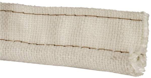 Made in USA - 3/4" Bulb Diam, 2-1/2" Overall Width, Fiberglass Tadpole Gasketing - 100' Long, White - Exact Industrial Supply