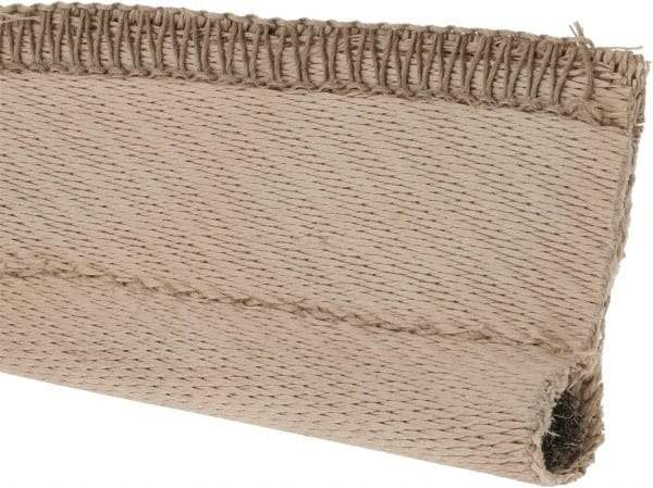 Made in USA - 1/2" Bulb Diam, 2" Overall Width, Silica Tadpole Gasketing - 25' Long, Tan - Exact Industrial Supply