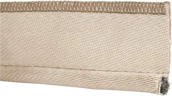 Made in USA - 1/2" Bulb Diam, 2-1/2" Overall Width, Silica Tadpole Gasketing - 25' Long, Tan - Exact Industrial Supply