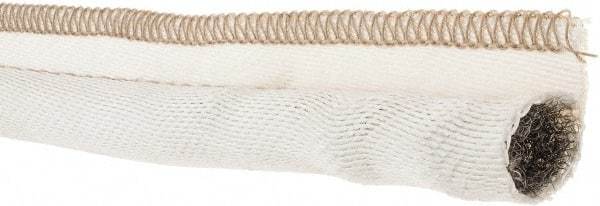 Made in USA - 3/4" Bulb Diam, 1-1/2" Overall Width, Silica Tadpole Gasketing - 25' Long, Tan - Exact Industrial Supply