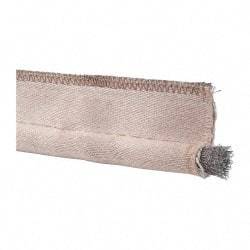 Made in USA - 3/4" Bulb Diam, 2-1/2" Overall Width, Silica Tadpole Gasketing - 25' Long, Tan - Exact Industrial Supply