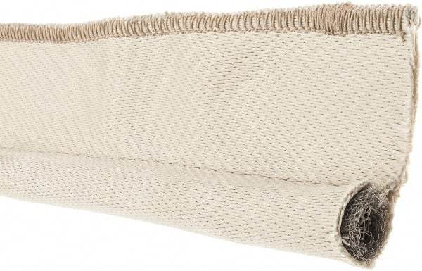 Made in USA - 3/4" Bulb Diam, 3" Overall Width, Silica Tadpole Gasketing - 25' Long, Tan - Exact Industrial Supply