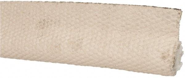 Made in USA - 3/4" Bulb Diam, 1-1/2" Overall Width, Rubber Head Coating, Fiberglass Tadpole Gasketing - 50' Long, White - Exact Industrial Supply