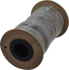 Made in USA - 1/8" x 57-1/2' Spool Length, Graphite Yarn Compression Packing - 3,500 Max psi, -450 to 6000° F, Dark Gray - Exact Industrial Supply