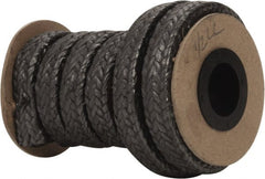 Made in USA - 1/2" x 5.2' Spool Length, Graphite Yarn Compression Packing - Exact Industrial Supply