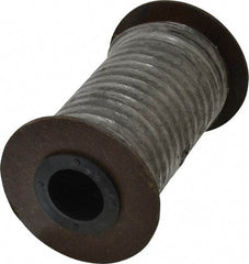 Made in USA - 1/4" x 14.7' Spool Length, Acrylic Fiber Graphite Yarn Compression Packing - 500° F Max, Dark Gray - Exact Industrial Supply