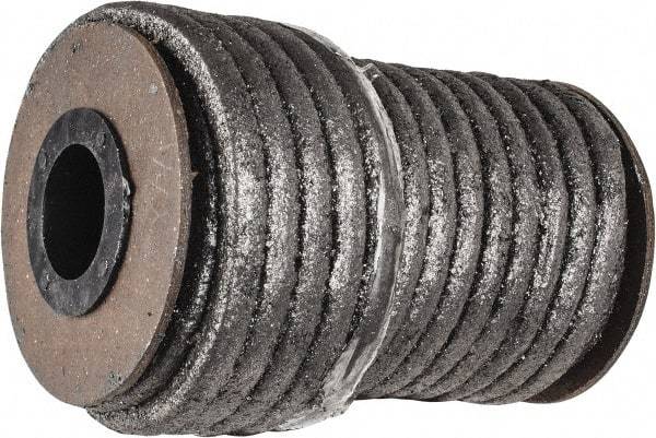 Made in USA - 1/4" x 29.4' Spool Length, Acrylic Fiber Graphite Yarn Compression Packing - 500° F Max, Dark Gray - Exact Industrial Supply