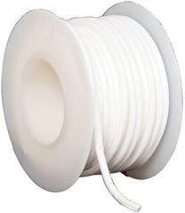 Made in USA - 3/32" x 20' Spool Length, PTFE Compression Packing - -450 to 550° F, White - Exact Industrial Supply