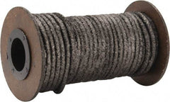Made in USA - 1/8" x 43-1/2' Spool Length, Graphite Impregnated Aramid Compression Packing - 1,800 Max psi, -50 to 600° F, Gray - Exact Industrial Supply