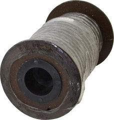 Made in USA - 3/16" x 19.4' Spool Length, Graphite Impregnated Aramid Compression Packing - 1,800 Max psi, -50 to 600° F, Gray - Exact Industrial Supply