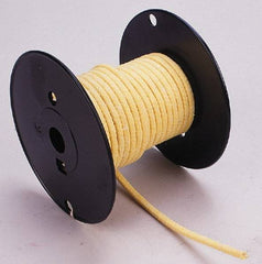 Made in USA - 1/2" x 3.1' Spool Length, TFE/Aramid Compression Packing - 5,000 Max psi, -100 to 500° F, Yellow - Exact Industrial Supply