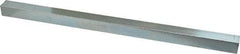 Made in USA - 12" Long x 5/8" High x 5/8" Wide, Zinc-Plated Oversized Key Stock - C1018 Steel - Exact Industrial Supply