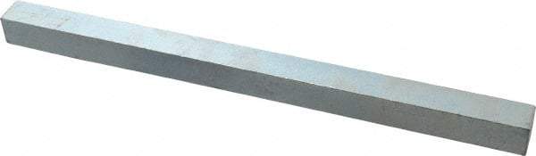 Made in USA - 12" Long x 3/4" High x 3/4" Wide, Zinc-Plated Oversized Key Stock - C1018 Steel - Exact Industrial Supply