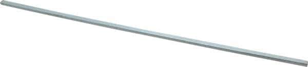 Made in USA - 12" Long, Zinc-Plated Step Key Stock for Shafts - C1018 Steel - Exact Industrial Supply