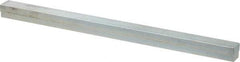 Made in USA - 12" Long, Zinc-Plated Step Key Stock for Shafts - C1018 Steel - Exact Industrial Supply