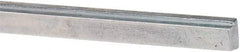 Made in USA - 12" Long, Zinc-Plated Step Key Stock for Gears - C1018 Steel - Exact Industrial Supply