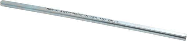 Made in USA - 12" Long, Zinc-Plated Step Key Stock for Gears - C1018 Steel - Exact Industrial Supply