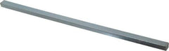 Made in USA - 12" Long, Zinc-Plated Step Key Stock for Gears - C1018 Steel - Exact Industrial Supply