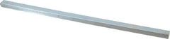 Made in USA - 12" Long, Zinc-Plated Step Key Stock for Gears - C1018 Steel - Exact Industrial Supply