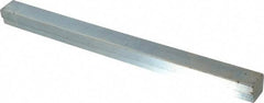 Made in USA - 12" Long, Zinc-Plated Step Key Stock for Gears - C1018 Steel - Exact Industrial Supply