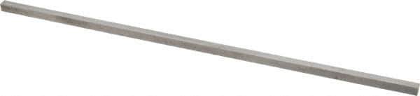 Made in USA - 12" Long x 1/4" High x 1/4" Wide, Undersized Key Stock - Type 316 Stainless Steel - Exact Industrial Supply