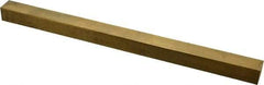 Made in USA - 12" Long x 3/4" High x 3/4" Wide, Over/Undersized Key Stock - Alloy 360 Brass - Exact Industrial Supply
