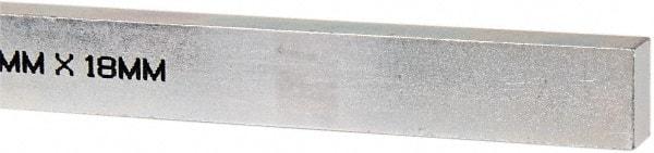 Made in USA - 12" Long, Zinc-Plated Oversized Key Stock - C1045 Steel - Exact Industrial Supply