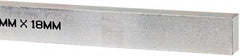 Made in USA - 12" Long, Zinc-Plated Oversized Key Stock - C1045 Steel - Exact Industrial Supply