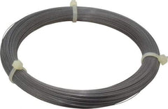 Value Collection - 6 Gage, 0.016 Inch Diameter x 366 Ft. Long, High Carbon Steel, Tempered Music Wire Coil - ASTM A228, 1/4 Lb. Shipping Weight - Exact Industrial Supply